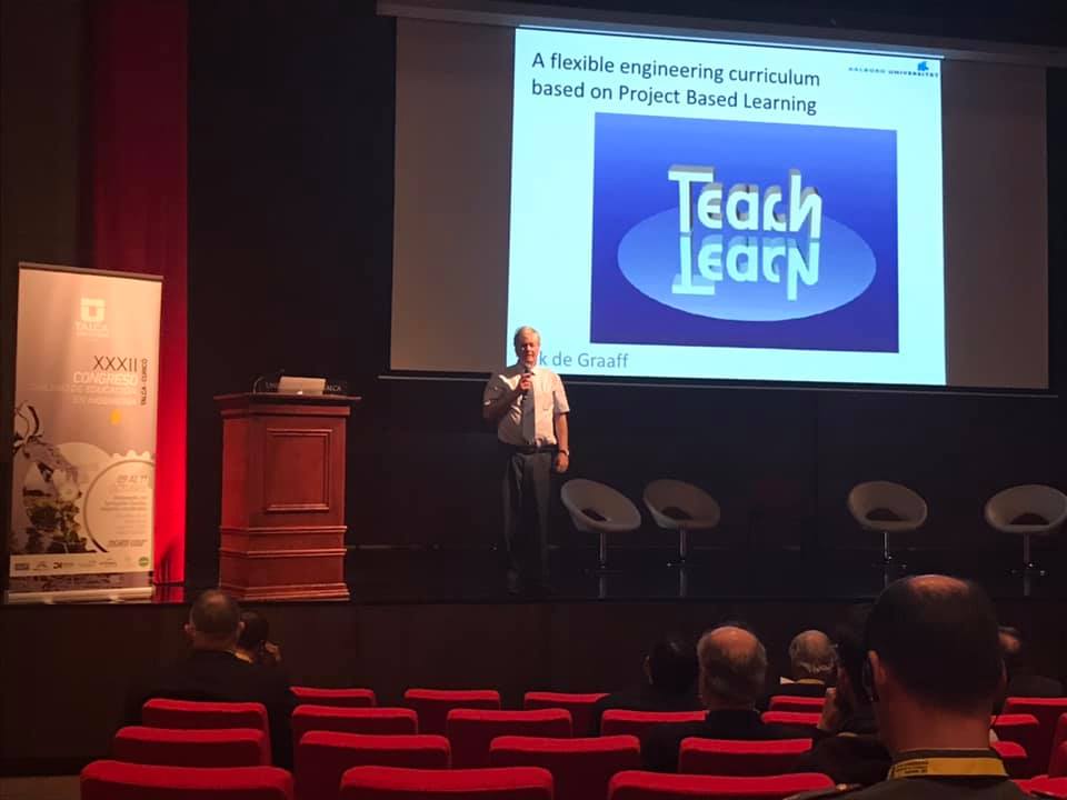 Erik de Graaff, durante su presentación “A flexible engineering curriculum based on Project Based Learning”